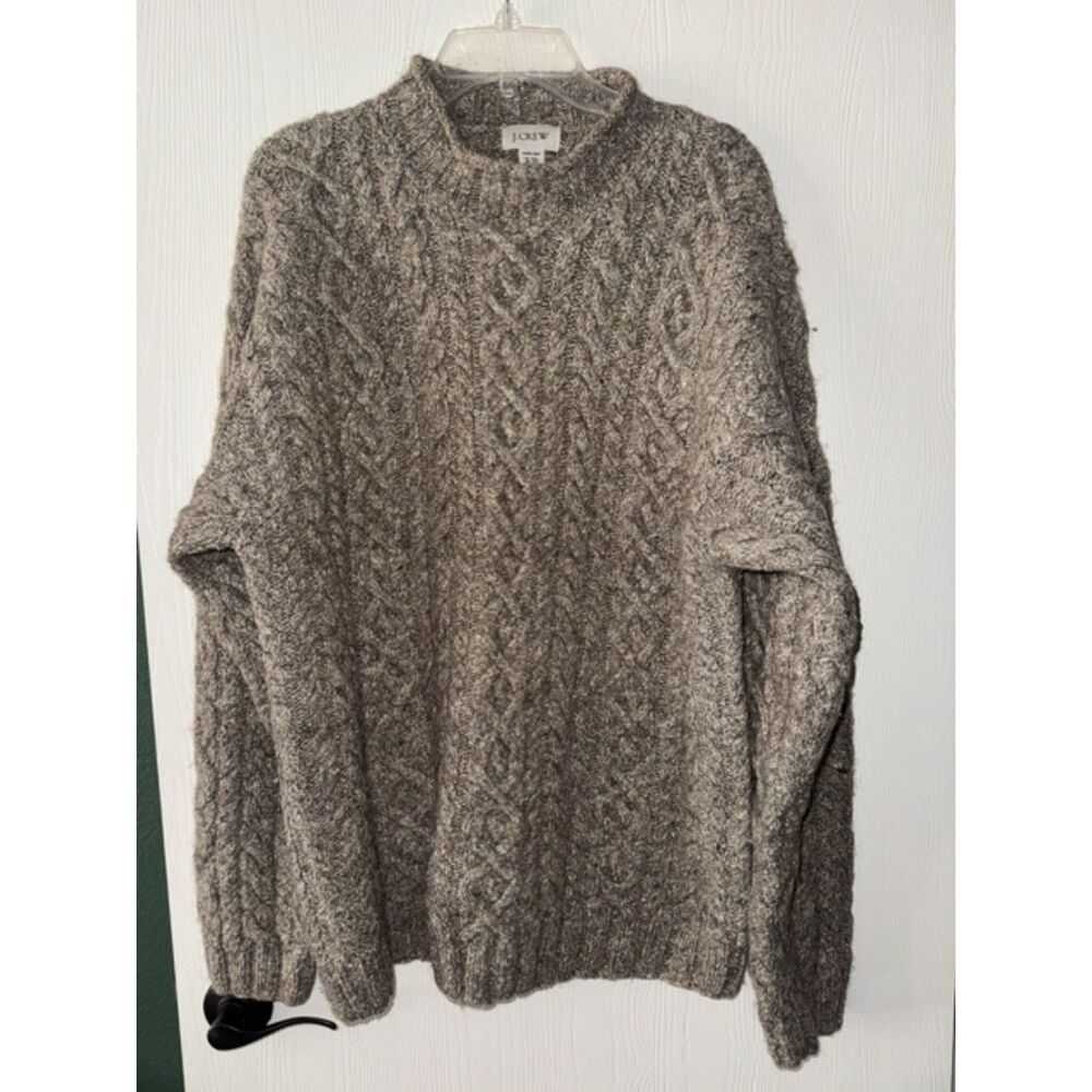 J. Crew Hand Knit Wool Silk Sweater Mens Sz XL